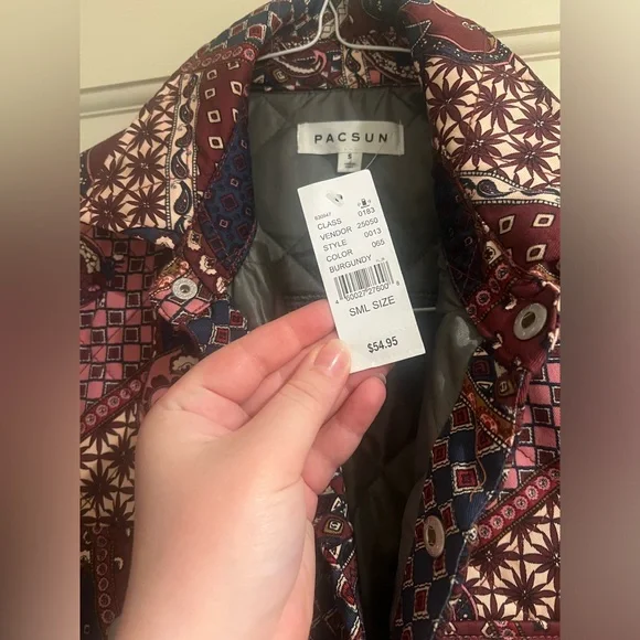 NWT Paisley quilted shirt jacket - Picture 7 of 7